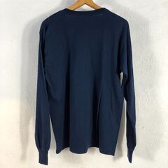 🔷🔶期間限定・特別価格🔶🔷GILDAN ロンT M ネイビー BIG BOY 機関車プリント 古着 アメカジの画像