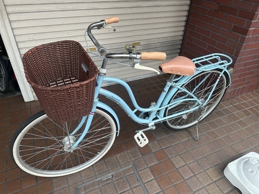 低価格 26インチLEDオートライト付き子供用自転車ライトブルー (リョウ 自転車本体