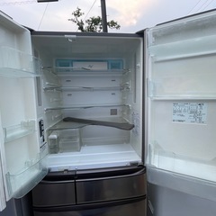 無料◎National 6ドア冷蔵庫 2007年製 445L NR-F452TM 大型冷蔵庫 両開き 観音扉 中古品の画像