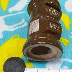 ☆貯金箱　茶色ポスト　中古品　100円　の画像