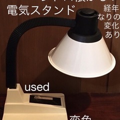 レトロ懐かしい電気スタンド使用可usedブラック×クリーム色の画像