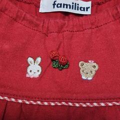 【90】FAMILIA　ファミリア　赤　チュニック　トップスの画像