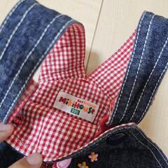 【100】MIKI HOUSE　ミキハウス　サロペット　オーバーオール　ジャンパースカート　デニムの画像