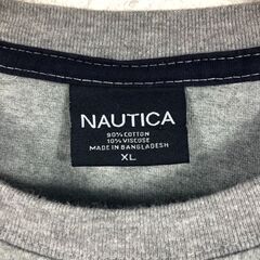 🔶🔷期間限定・特別価格🔷🔶NAUTICA Tシャツ XL 両面プリント マリン 信号旗 グレー 古着の画像