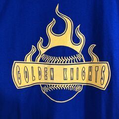 🔷🔶期間限定・特別価格🔶🔷RUSSELL ATHLETIC Tシャツ L パープル GOLDEN KNIGHTS ベースボールプリント 古着の画像