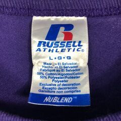 🔷🔶期間限定・特別価格🔶🔷RUSSELL ATHLETIC Tシャツ L パープル GOLDEN KNIGHTS ベースボールプリント 古着の画像