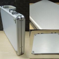 薄型 アタッシュケース カギ付き シルバー ビジネスケース 多目的ハードケース 札幌市東区 新道東店の画像