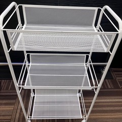 🗄️【スチール製 3段ラック大】収納力◎＆丈夫なスチール素材｜中古品 