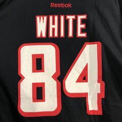 🔷🔶期間限定・特別価格🔶🔷Reebok Tシャツ XL Roddy White 84番 アメフト 両面プリント 黒 古着の画像
