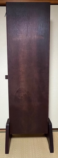 姿見/スタンドミラー 鎌倉彫 牡丹の彫り物 日本板硝子製ガラス