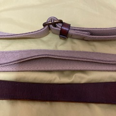 値下げ 手作りハンドメイド　ハンドメイドのバックなどのショルダー部分や手持ちの材料として　皮　　の画像