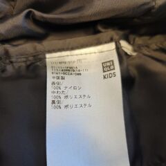 【美品】ユニクロ UNIQLO 黒 ブラック 中綿 コート 130 ダウン 上着の画像