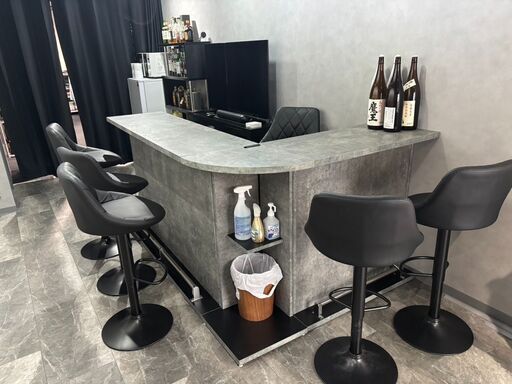 【直接引き取り最終値下げ】バーカウンターテーブル３点セット幅150cm・幅90cm・コーナー高さ95.5