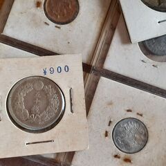 戦後の5円・50円.100円と江戸から戦前までの古銭古札の画像