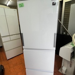 冷蔵庫SHARP21年350L自動製氷機　ガラスドア3ドア　両方開き　仙台市内送料無料の画像