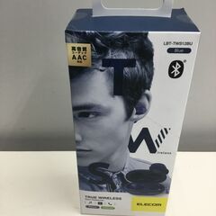 🍀【美品】エレコム ワイヤレスイヤホン Bluetooth5.0 完全ワイヤレス AAC対応 カナル型 ブルー LBT-TWS12BU 小型の画像