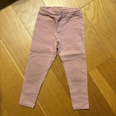 ピンク レギンス デニム生地