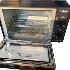 【ジ0702-8】ZOJIRUSHI オーブントースター こんがり倶楽部 ブラック EQ-AG22-BA 象印マホービン　動作確認済み　2020年製の画像