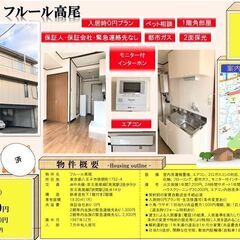 🌟保証会社無し🌟　 家賃5.37万円！　ペット可相談 賃貸…