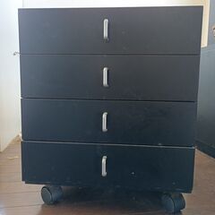 無料！　カラーボックス引出しタイプ　黒の画像