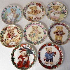 Franklin Mint テディベア 絵皿 8枚セット コレクションプレート