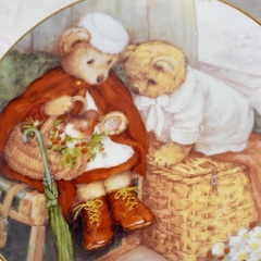 Franklin Mint テディベア 絵皿 3枚セット コレクションプレートの画像