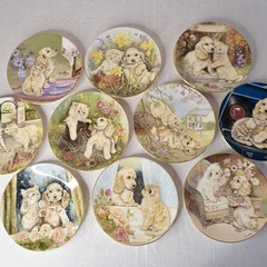 イギリス ヴィンテージ イヌとネコ 絵皿 10枚セット コレクションプレート イギリス ヴィンテージ イヌとネコ 絵皿 10枚セット コレクションプレート