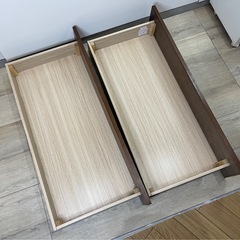 ニトリ ベッド下用引き出し 二個セット 傷多めの画像