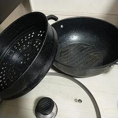 鍋（蒸し器付き）の画像