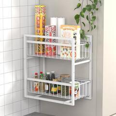 マグネット収納ラック❣️引き出し 2段 キッチン 隙間収納 幅2...