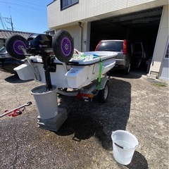 【トレーラブルボート】オーガニックボート　アスボヤ33 軽トレーラー、船外機、魚探等フルセット の画像