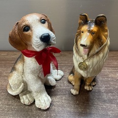 犬 置物 ビーグル コーリー 陶器

