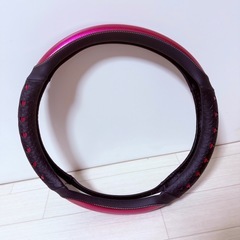 【新品】ハンドルカバー メタリックピンク 38cm　PUレザー ハートの画像