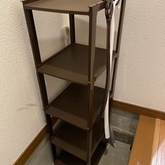スリムな縦長靴棚／5段シューズラック