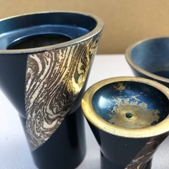 具足セット 仏具セット 6具足 高岡銅器 詩杯型 墨流し 3.0寸の画像