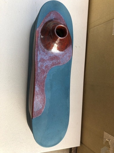 レトロ清水焼花瓶値下げ