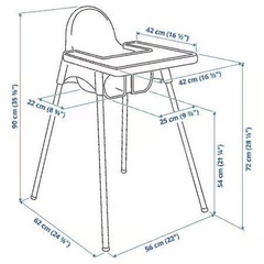 IKEA ハイチェア　ベビーチェア　ANTIROPEの画像