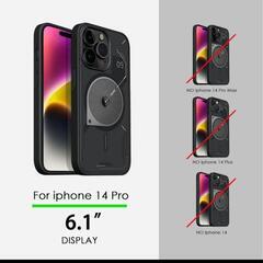 磁気ケース iPhone 14 Pro用 マットカバー 6.1イ...
