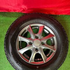 LEBEN 12インチ 3.5J PCD100 4穴 ET44 ダンロップ wintermaxx 145/80R12の画像