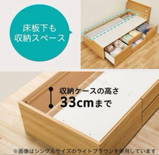 ニトリ 収納付きベッドフレーム（白）