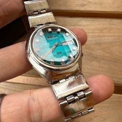 SEIKO 5ACTUS SS アンティーク　腕周り18 センチほど当時物　動作良好 自動巻き 腕時計 の画像