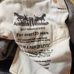 【新品】Levi's 503 ダークブルー ジーンズ W34 L33股下カットありの画像