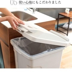 《美品》ゴミ箱　屋外　屋内　ブラウン　おしゃれ　海外　《値下げしました》ロック 90L ブラウン 開閉簡単 A6728の画像