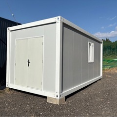 福岡市内展示物あり、見学可能　プレハブハウス3×6 物置きコンテ...