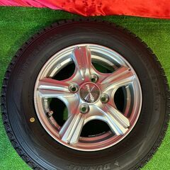 【美品】VIOLENTO 12インチ 4J PCD100 4穴 ET42 ダンロップ　WINTER MAXX 145/R12 LTタイヤの画像