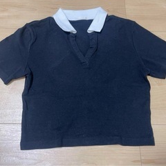 GU ポロシャツ ショート丈 Mサイズの画像