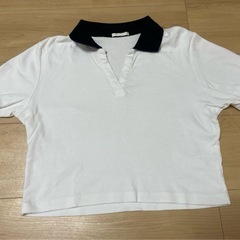 GU ポロシャツ ショート丈 Mサイズの画像