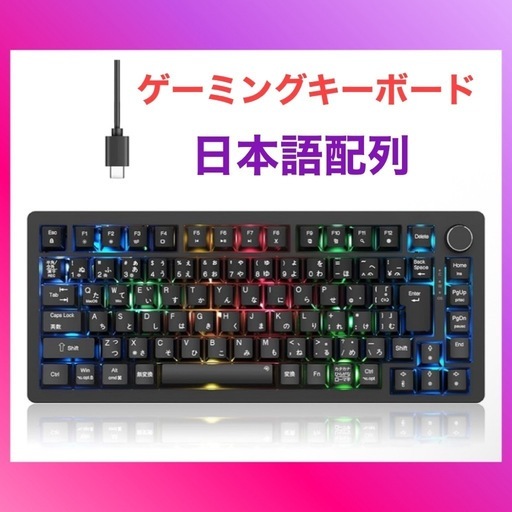 タイムセール中！ メカニカルキーボード 日本語配列とカナ印字