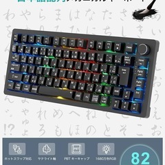 ゲーミングキーボード KB820 メカニカルキーボード 日本語配列 75%ガスケット 有線 着脱式 カスタマイズキーボード の画像