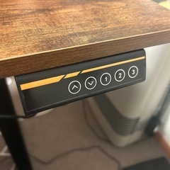 昇降式スタンディングデスク 電動式 幅140cm ヴィンテージ調の画像